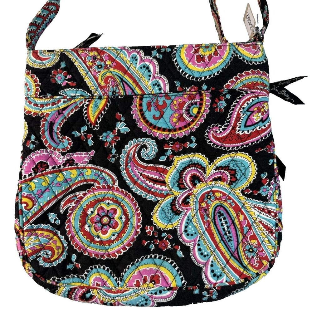 Vera Bradley Petal Paisley Hipster Crossbody Quilted Handbag Cotton Retired